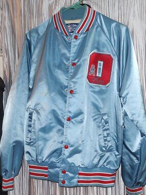 RARE VINTAGE HOUSTON OILERS LICENSED STAHL URBAN #0 JACKET SIZE MEDIUM